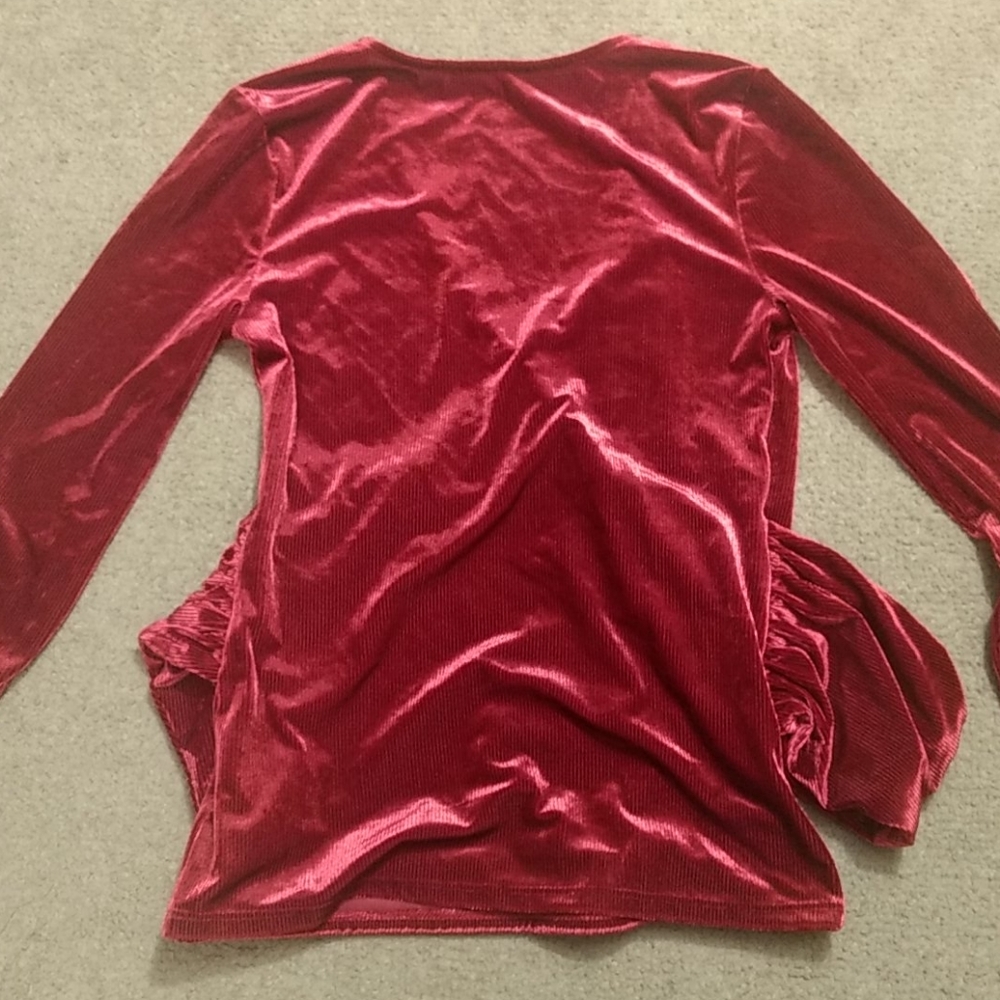 A red velvet Express top